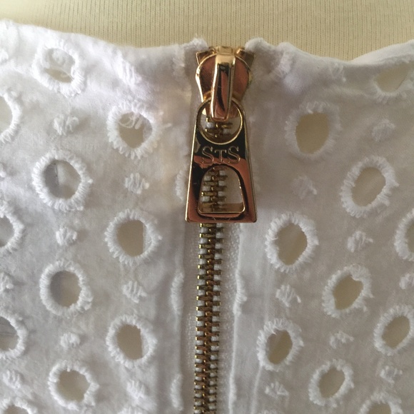 Sail-to-Sable-White-Sleeveless-Eyelet-Dress-Lined - Picture 7 of 8